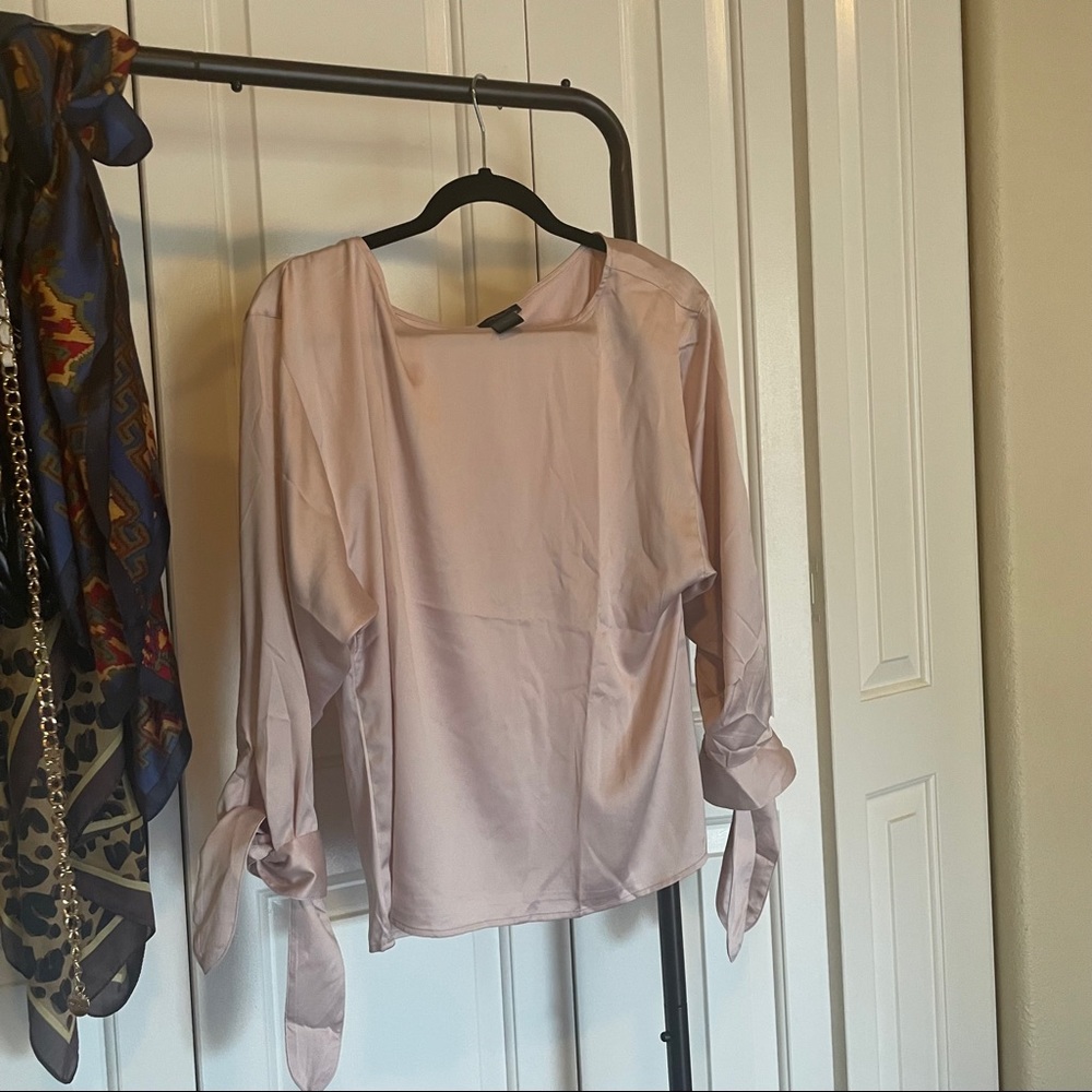 Ann Taylor Pink Satin Blouse NWT